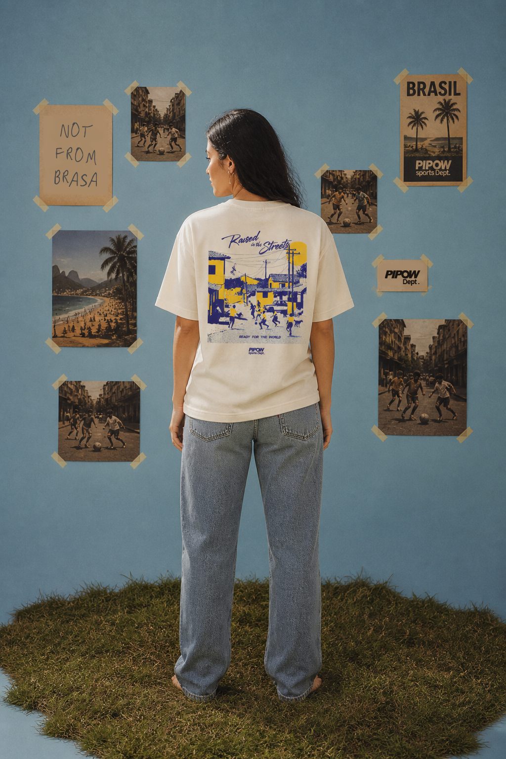 Raised in the streets tee | Natural