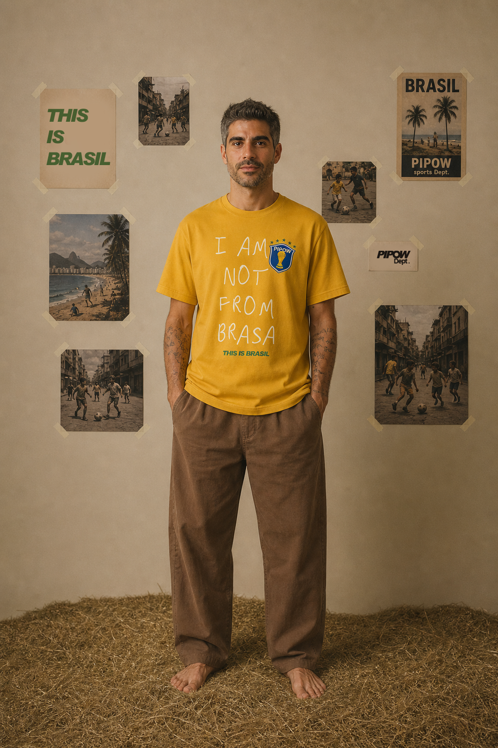 This is Brasil tee | Yellow