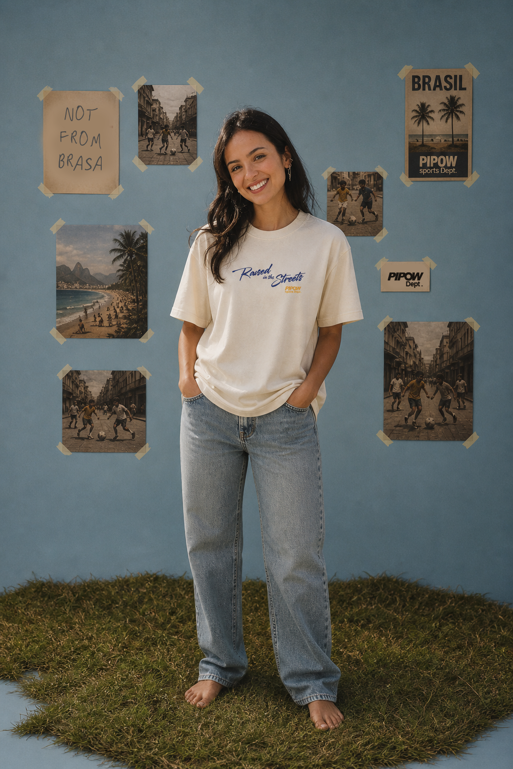 Raised in the streets tee | Natural