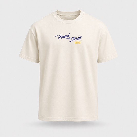 Raised in the streets tee | Natural