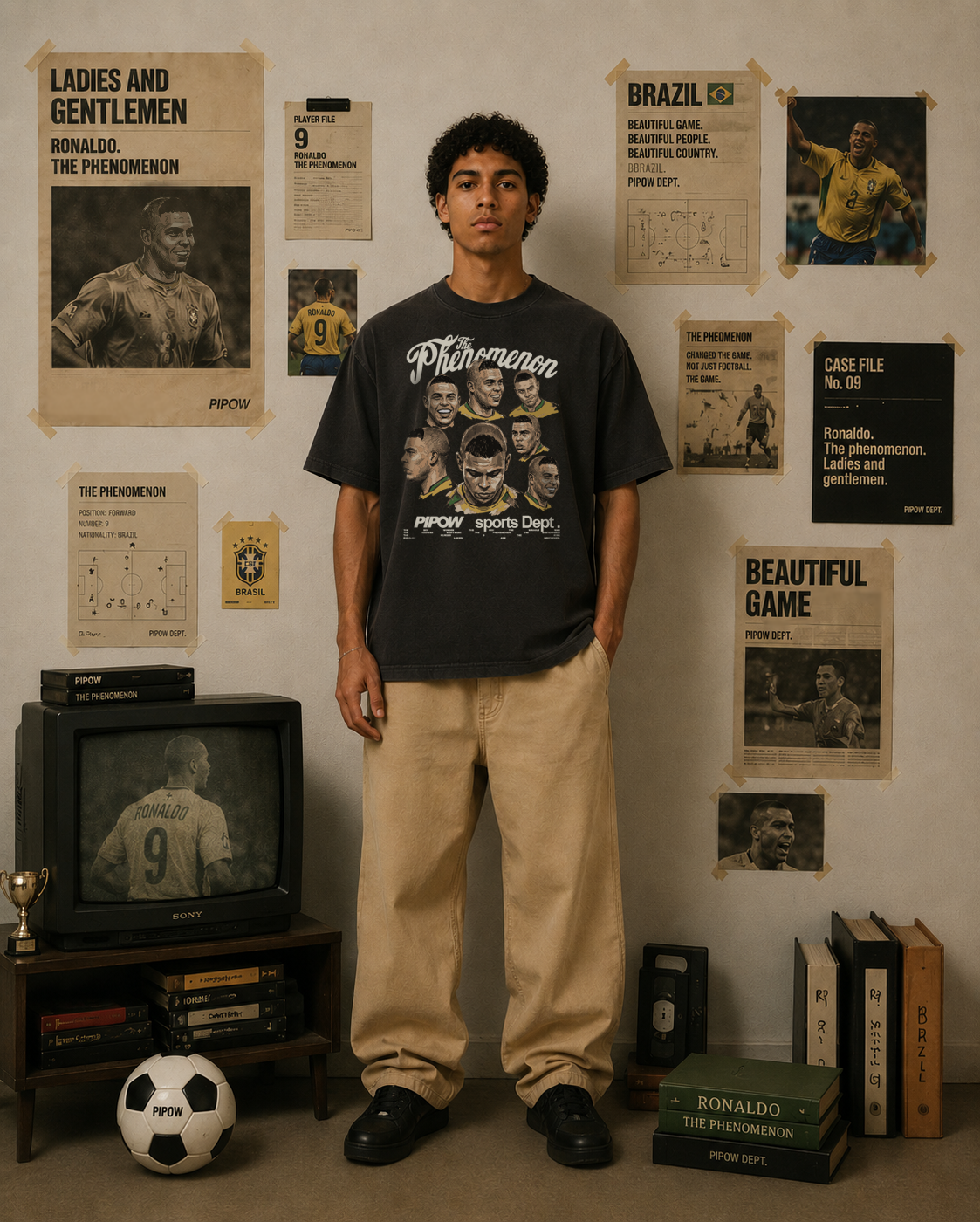 The phenomenon Bootleg oversized faded t-shirt | Black