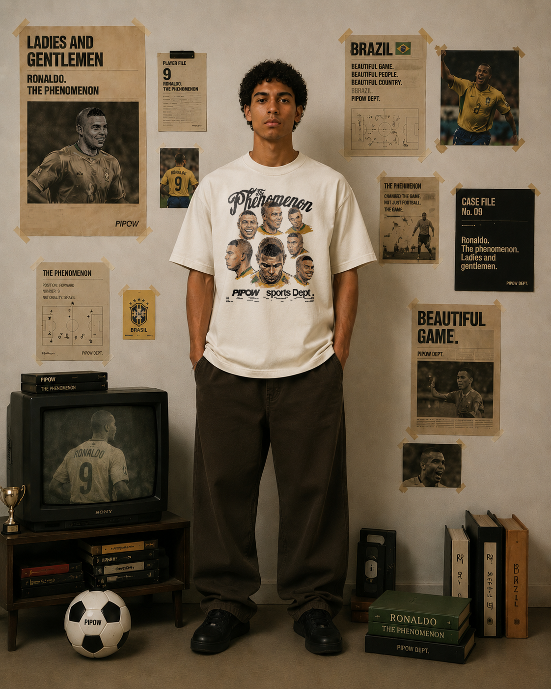 The phenomenon Bootleg oversized faded t-shirt | Bone